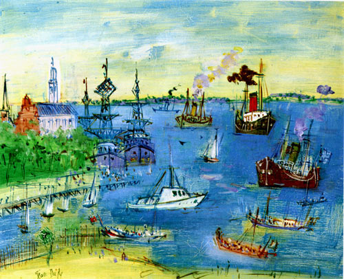 Dufy, Galien Laloue, Chagall, Picasso, Leger, Miro, paintings